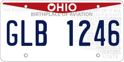 OH license plate GLB1246