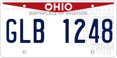 OH license plate GLB1248