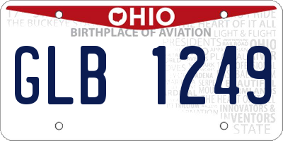 OH license plate GLB1249