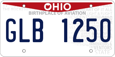 OH license plate GLB1250