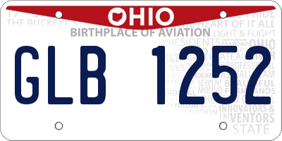 OH license plate GLB1252