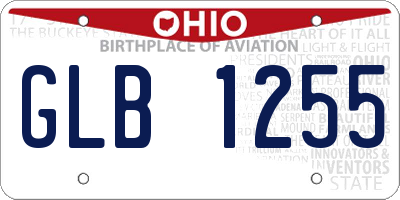 OH license plate GLB1255
