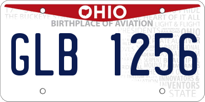 OH license plate GLB1256