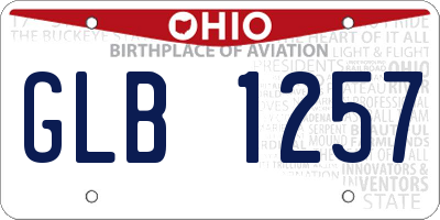 OH license plate GLB1257