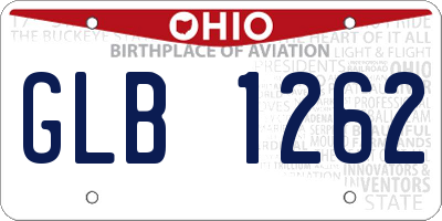 OH license plate GLB1262