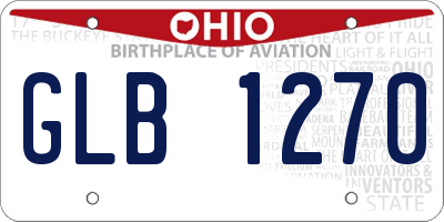 OH license plate GLB1270