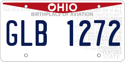OH license plate GLB1272