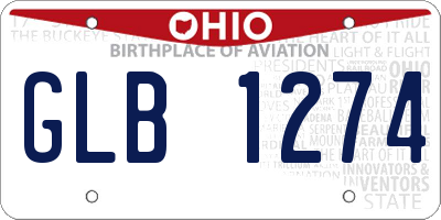 OH license plate GLB1274