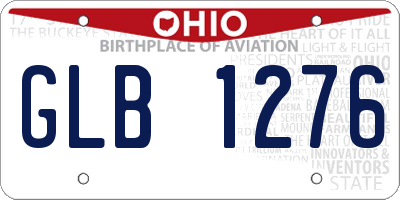 OH license plate GLB1276