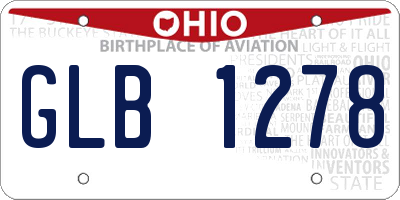 OH license plate GLB1278
