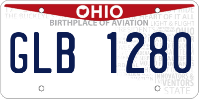 OH license plate GLB1280