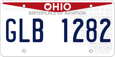 OH license plate GLB1282
