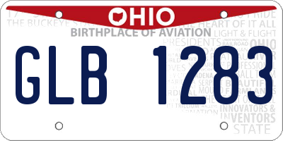 OH license plate GLB1283