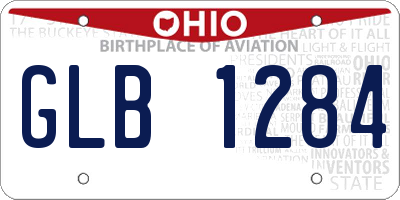 OH license plate GLB1284