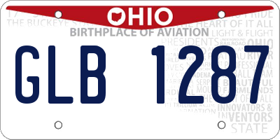 OH license plate GLB1287