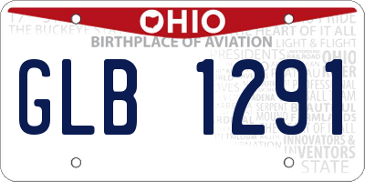 OH license plate GLB1291