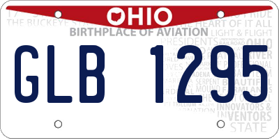 OH license plate GLB1295