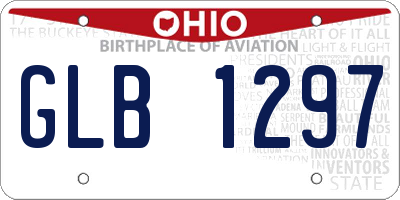 OH license plate GLB1297