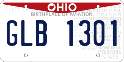OH license plate GLB1301