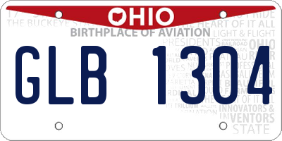 OH license plate GLB1304