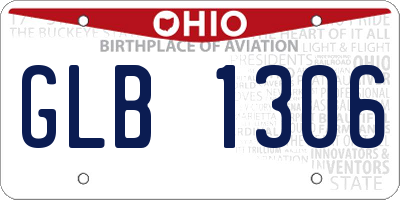 OH license plate GLB1306