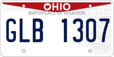 OH license plate GLB1307