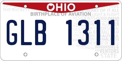 OH license plate GLB1311