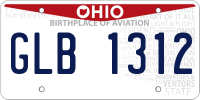 OH license plate GLB1312