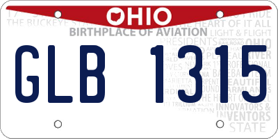 OH license plate GLB1315