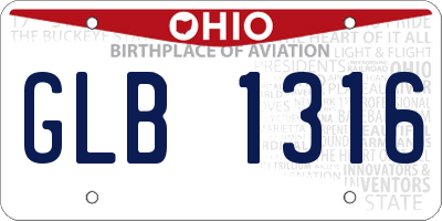 OH license plate GLB1316