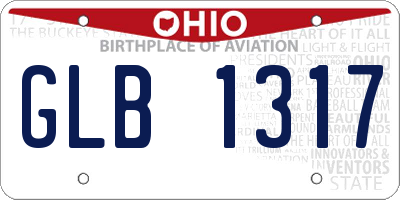 OH license plate GLB1317