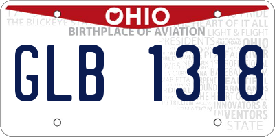 OH license plate GLB1318
