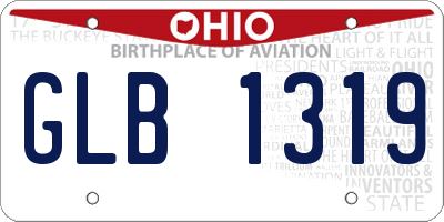 OH license plate GLB1319