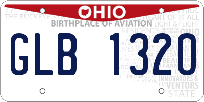 OH license plate GLB1320