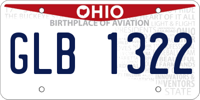 OH license plate GLB1322
