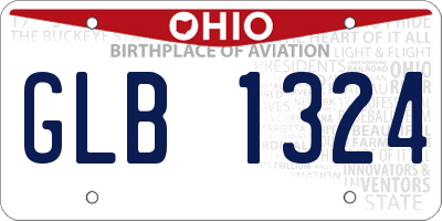 OH license plate GLB1324