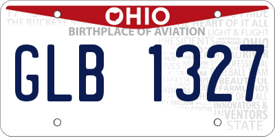 OH license plate GLB1327