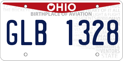 OH license plate GLB1328