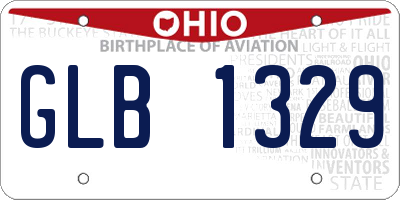 OH license plate GLB1329