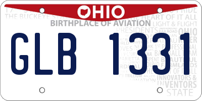 OH license plate GLB1331