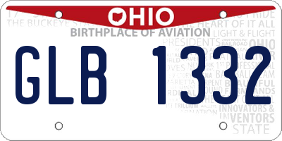 OH license plate GLB1332