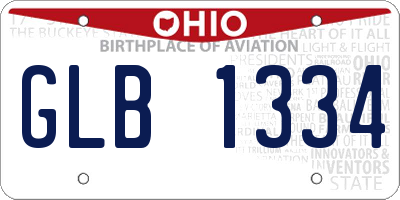 OH license plate GLB1334