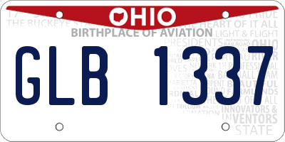 OH license plate GLB1337