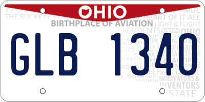 OH license plate GLB1340