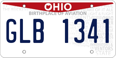 OH license plate GLB1341