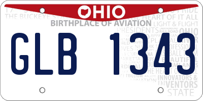OH license plate GLB1343