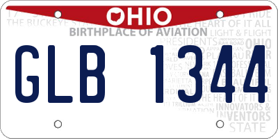 OH license plate GLB1344