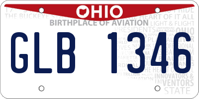 OH license plate GLB1346