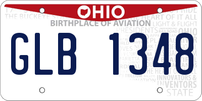 OH license plate GLB1348
