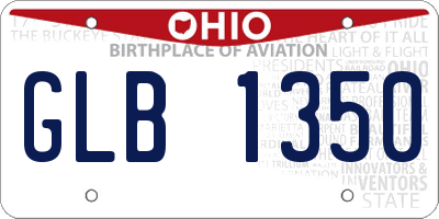 OH license plate GLB1350